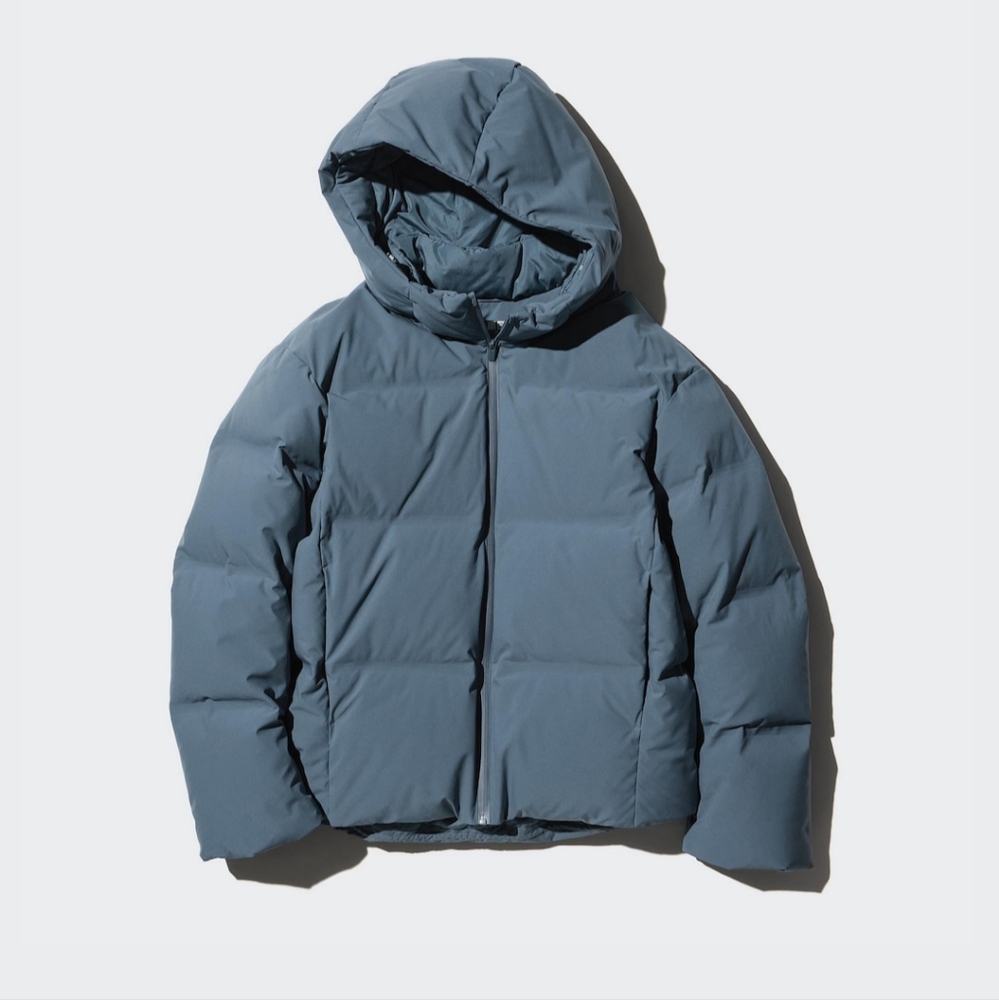 Uniqlo Blue Hooded Puffer Jacket